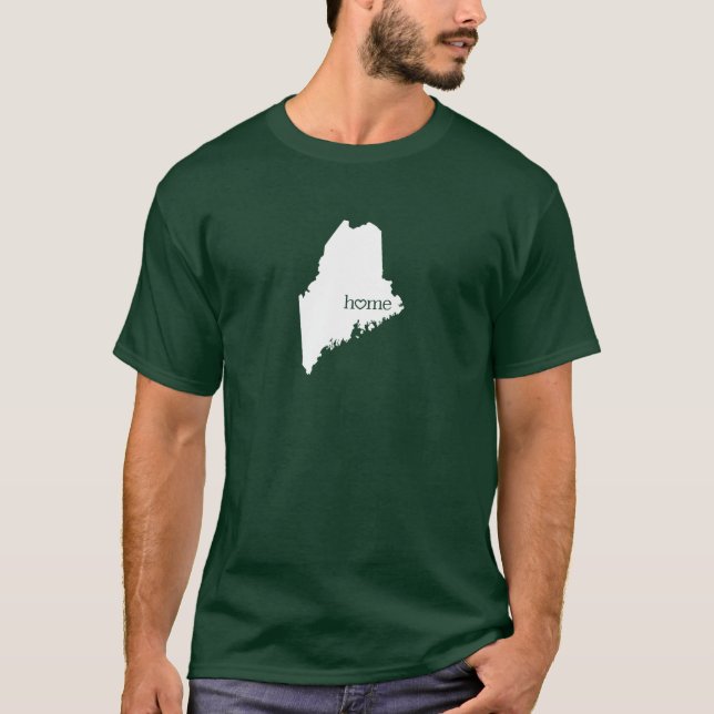 Camiseta Maine Home State ME (Frente)