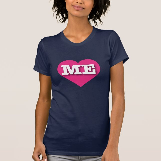 Camiseta Maine Hot Pink Heart (Frente)