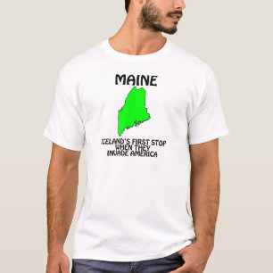 Camiseta Maine - Islândia para primeiramente quando invade