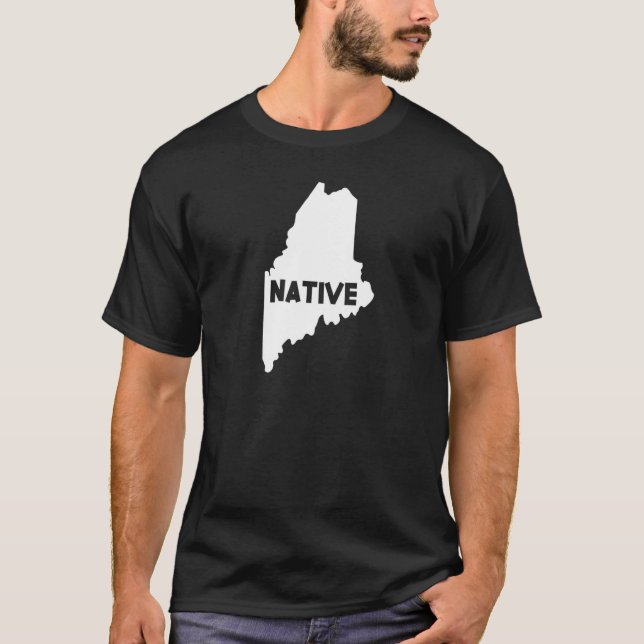 Camiseta Maine Native Home State Us Map Down Páscoa (Frente)