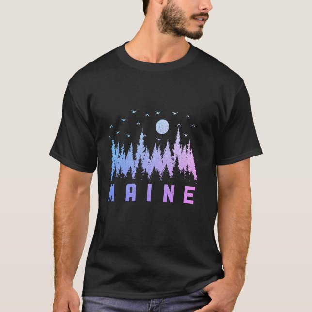 Camiseta Maine Pine Tree Pride State Nature Lover Forest Hi (Frente)