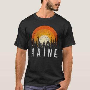 Camiseta Maine Retro Estilo Vintage 70s 80s 90s Homens Mulh