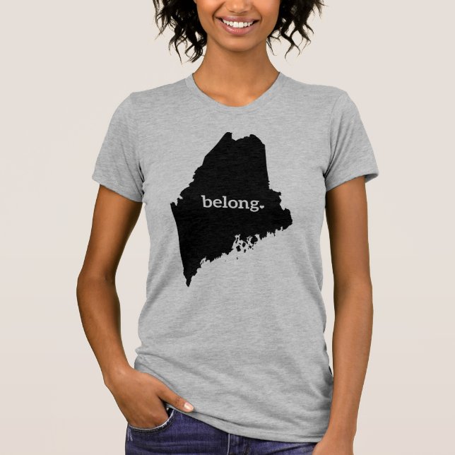 Camiseta Maine State Map Belong (Frente)