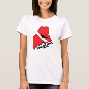 Camiseta Maineiac Divers Silhouette Design Women Basic Tee