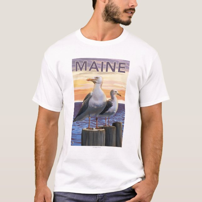 Camiseta MaineSea Gulls a cena (Frente)