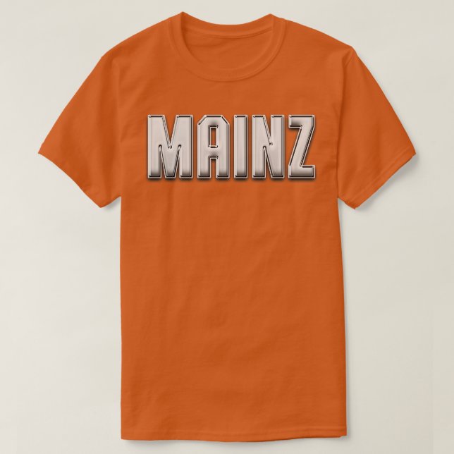 Camiseta Mainz Cidade Mainzer Schriftzug Stdter Rhein (Frente do Design)
