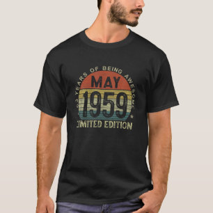 Camiseta Maio 1959 Vintage 63º Aniversário 63 Anos Presen