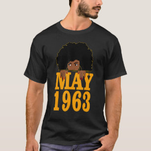 Camiseta Maio 1963 59º aniversário 59 anos mulheres negras