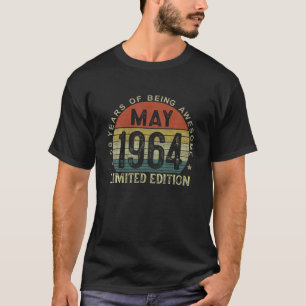 Camiseta Maio 1964 Vintage 58º Aniversário 58 Anos Presente