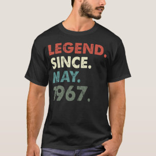 Camiseta Maio 1967 Ano lendário 1967 Retro 1967 Legend Sin