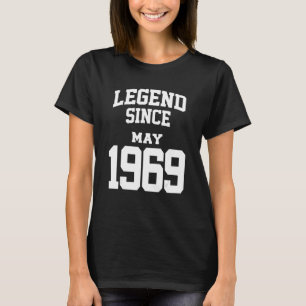 Camiseta Maio 1969 54ª Legenda de aniversário 54 anos