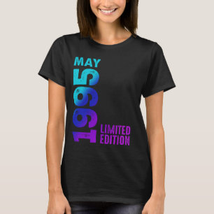 Camiseta Maio 1995 Ano 1995 Retro 1995 Edição Limitada Vint