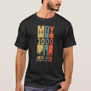 Camiseta Maio 2000 23 Aniversário 23 Anos Aniversário 2000