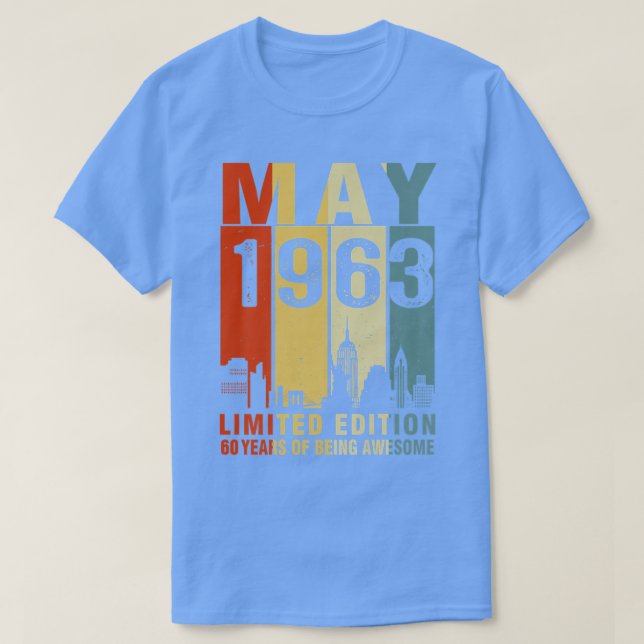 Camiseta Maio De 1963 Edição Limitada De 60 Anos De Esforço (Frente do Design)