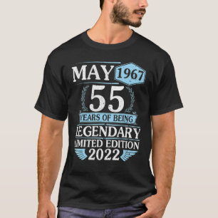 Camiseta Maio De 1967 Feliz 55 Anos De Legendário Ltd Edi