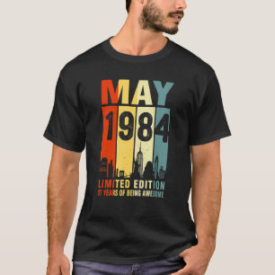 Camiseta Maio De 1984 Edição Limitada, 37 Anos De Esforço