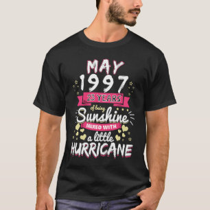 Camiseta MAIO DE 1997 Menina 23 Anos Sendo Maçã Mistura De 