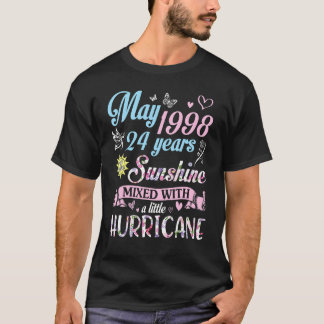 Camiseta Maio De 1998 Aniversário 24 Anos De Mistura De Sol