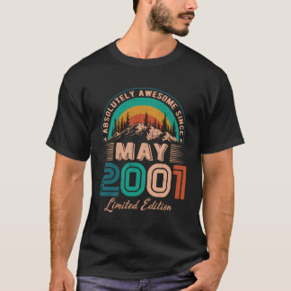 Camiseta Maio De 2001 Aniversário Espetacular Desde Maio De
