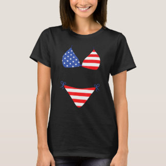 Camiseta Maiô de Cobre Biquíni 4 de Julho Bandeira American
