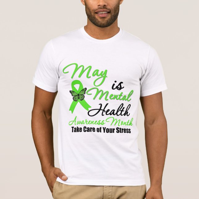 Camiseta Maio é mês da consciência da saúde mental (Frente)