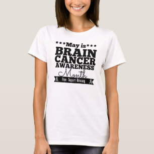 Camiseta Maio é mês da consciência do cancro cerebral