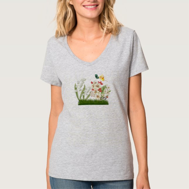 Camiseta Maio Flores de Nascimento e Pedra (Frente)