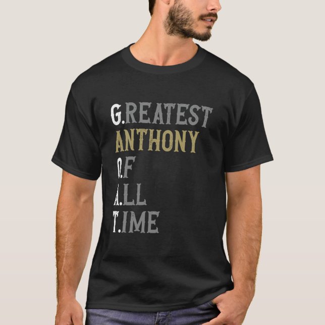 Camiseta Maior Anthony de todos os tempos  GOAT  Anthony (Frente)