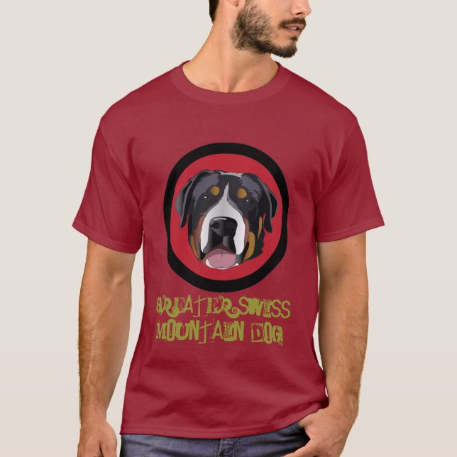 CAMISETA MAIOR CÃO DA MONTANHA SUÍÇA (Frente)