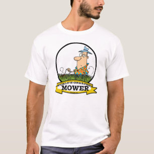 CAMISETA MAIOR CORTADOR DE GRAMA DE MUNDO HOMENS CARTUN