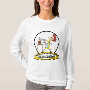CAMISETA MAIOR DECORADORA DE BOLOS DO MUNDO MULHERES CARTUM