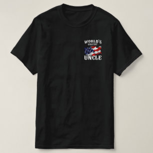 Camiseta Maior Dia de os pais de Bandeira do Tio Americano