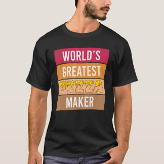 Camiseta Maior fabricante de pizza do mundo - pizza chef en