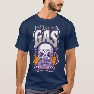 Camiseta Maior fonte de máscara tóxica para o gás natural d