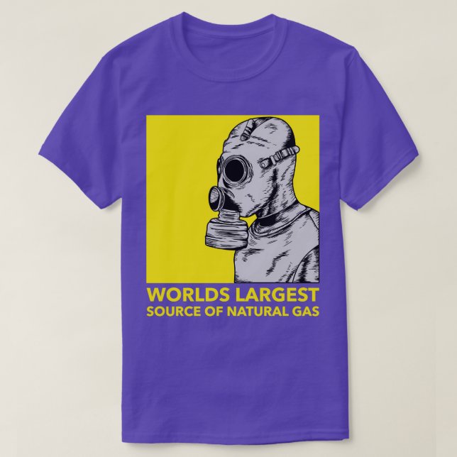 Camiseta Maior fonte mundial de gás natural 38 (Frente do Design)