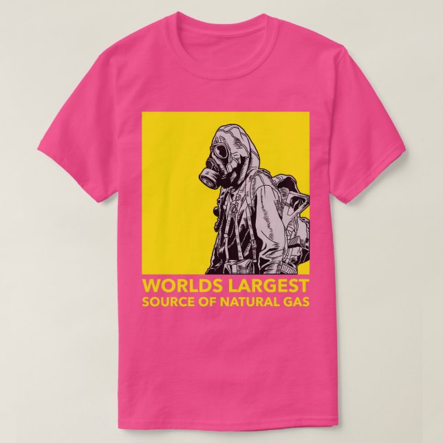Camiseta Maior fonte mundial de gás natural 39 (Frente do Design)