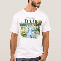 Maior Pai Foto Personalizada Monograma Campo de Go
