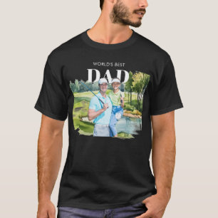 Camiseta Maior Pai Foto Personalizada Monograma Campo de Go
