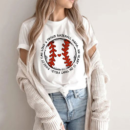 Camiseta Maior Ventilador - Mama de Basebol Louca e Orgulho