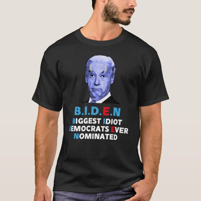 Camiseta maiores democratas-idiota já nomeados (Frente)