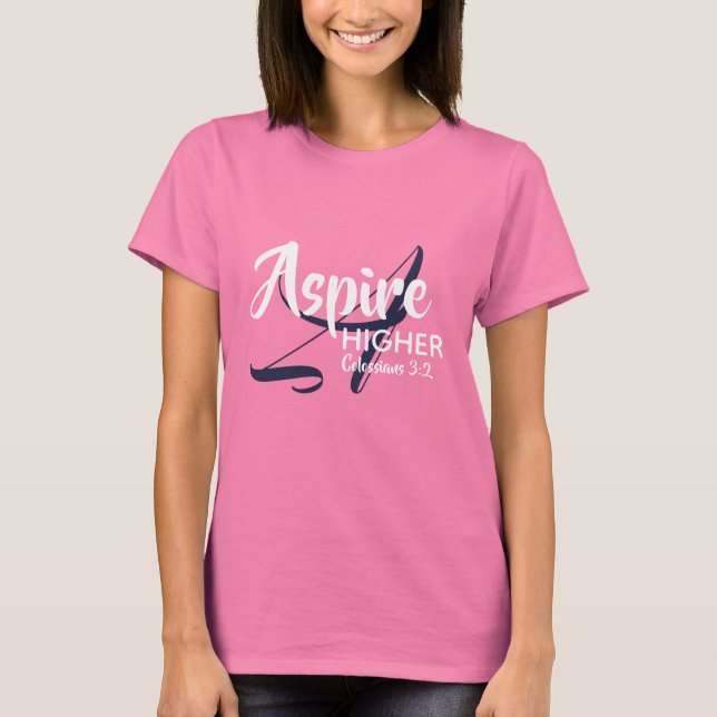 Camiseta MAIS ALTO ASPIRE Inspire Monograma - PINTA Cristã (Frente)