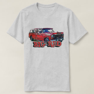 Camiseta Mais alto grandes do vermelho 2-Design acima