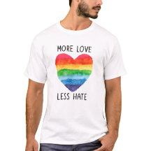 Mais amor menos t-shirt do ódio