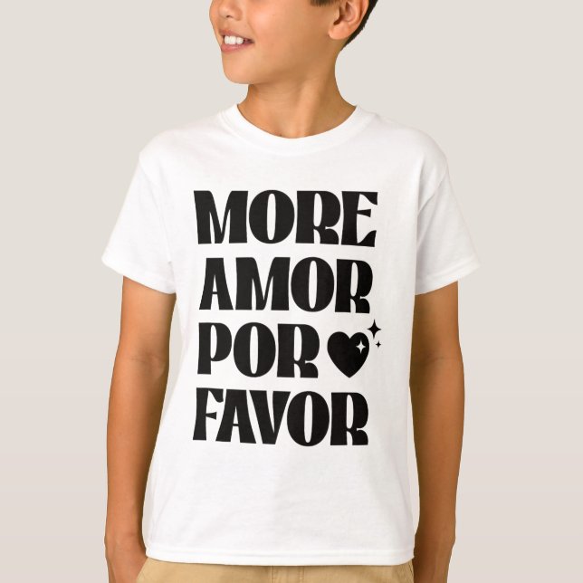 Camiseta Mais Amor Por Favor, Retro Love Namorados Aestétic (Frente)
