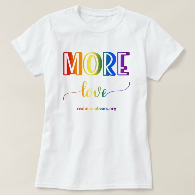 Camiseta Mais Amor, Rainbow T-shirt (Frente do Design)
