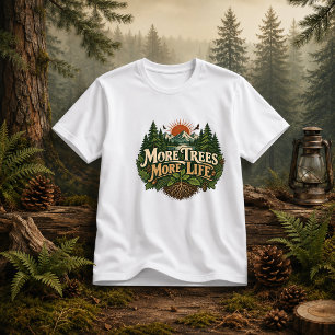 Camiseta Mais Árvores Mais Vida citação florestal