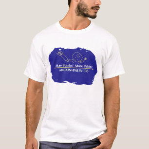 Camiseta Mais bombas! Mais bebês! O T dos homens