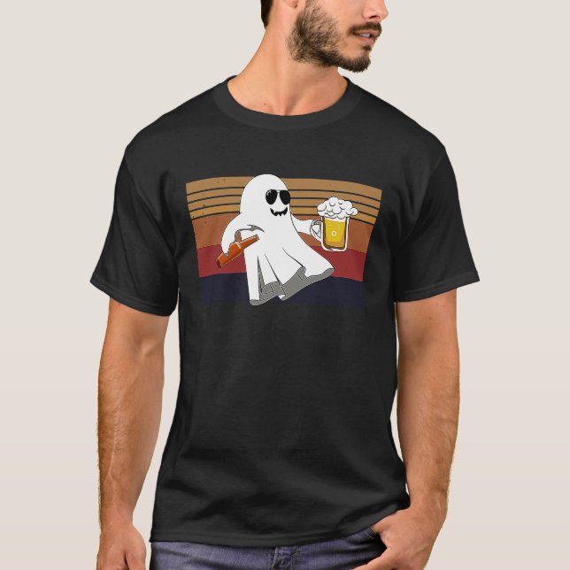 Camiseta Mais Boos, Por Favor, Ghost Beer Halloween Men (Frente)