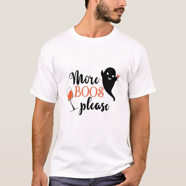 Camiseta Mais Boos Por Favor Legal Fantasma De Halloween (Frente)