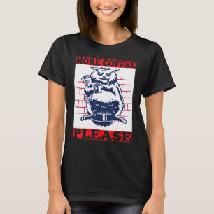 Camiseta mais café na caixa de lixo com jornal e c